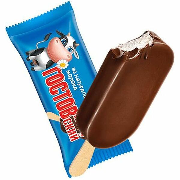 Мороженое Эскимо пломбир ванильный в шоколаде ТМ Гостовский 