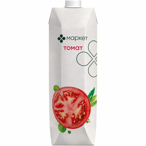 Сок томатный с мякотью восстановленный с солью Маркет Перекрёсток, 1л