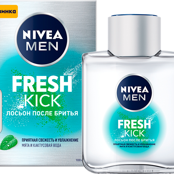 Лосьон после бритья Nivea Fresh Kick мята и Какт вода