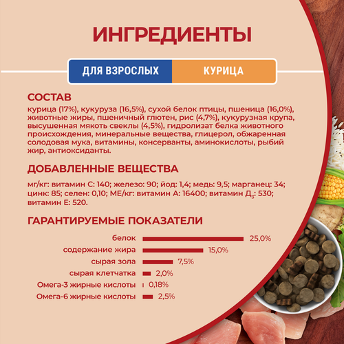 

Сухой корм Purina One для взрослых собак средних и крупных пород, с высоким содержанием курицы и рисом Пакет 10 кг
