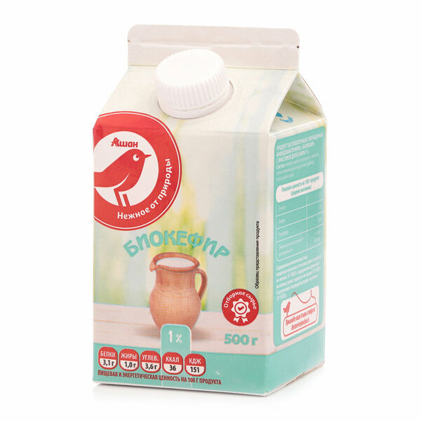 Кефир АШАН Красная птица 1%