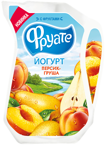 Йогурт питьевой Фруате персик-груша 1.5% , 250г