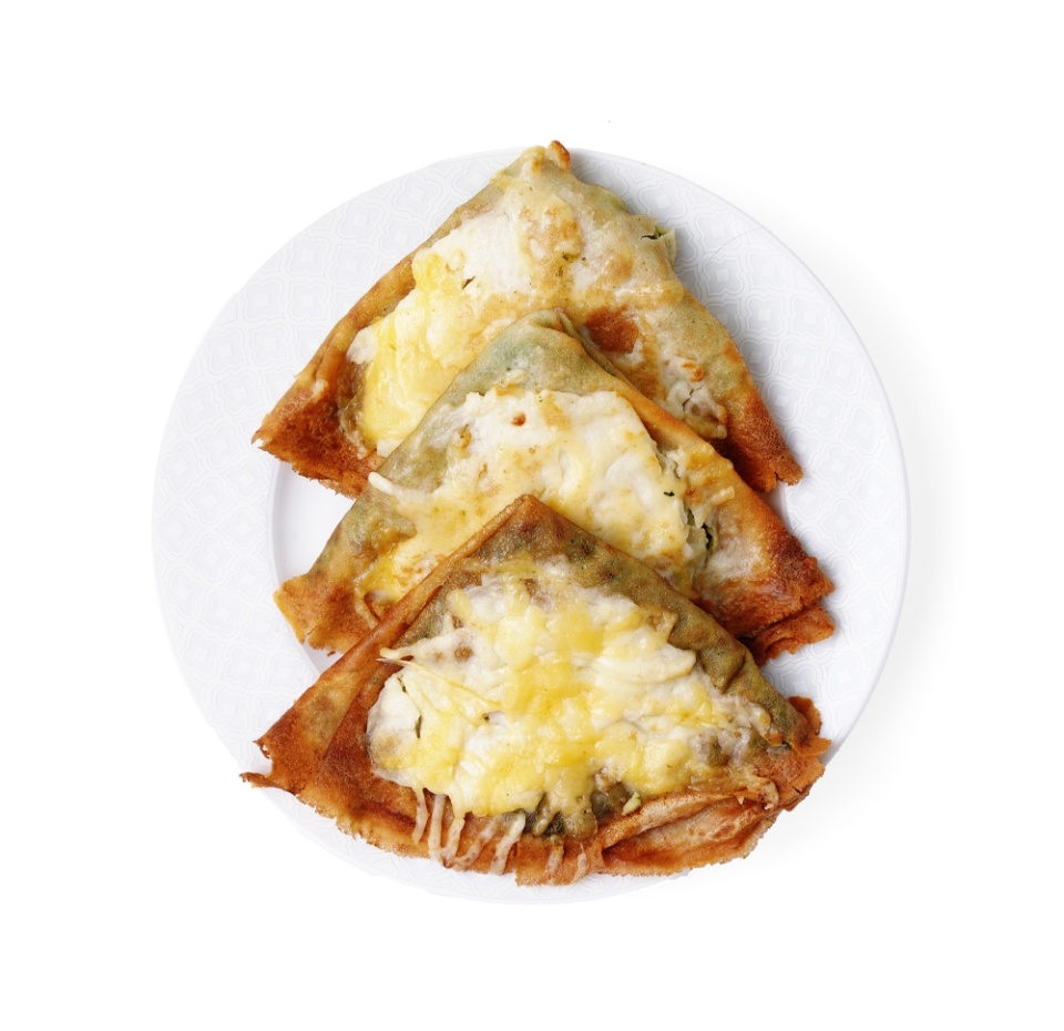 

Блинчики с курицей и шпинатом ручной работы