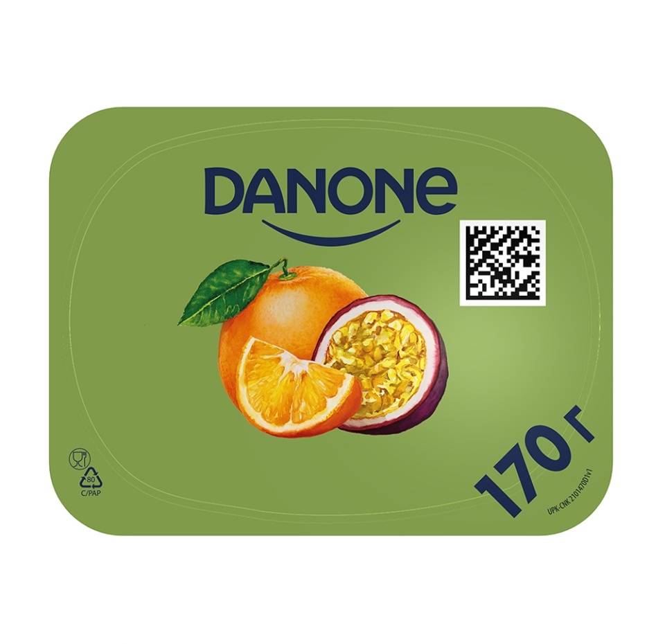 

Продукт творожный Danone с апельсином и маракуйей 3,6% 170г Россия