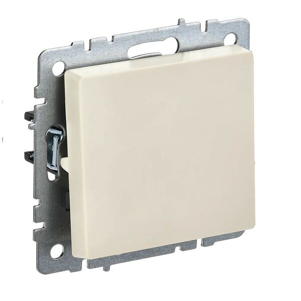 Выключатель одноклавишный IEK Brite, 10А, бежевый