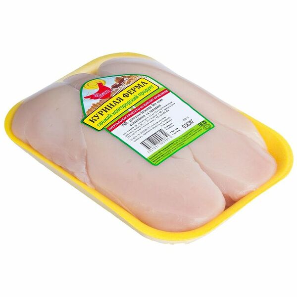 Филе грудки Куриная ферма без кожи охлажденное вес