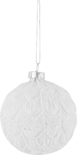 

Набор елочных украшений HOMECLUB Premium 8см, с глиттером, стекло, Арт.KM202205, 2шт