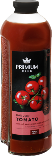 

Сок Premium Club из томатов с мякотью прямой холодный отжим 0.93 л