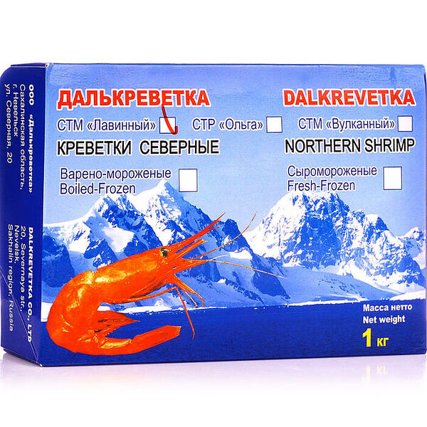 Креветка северная варено мороженная