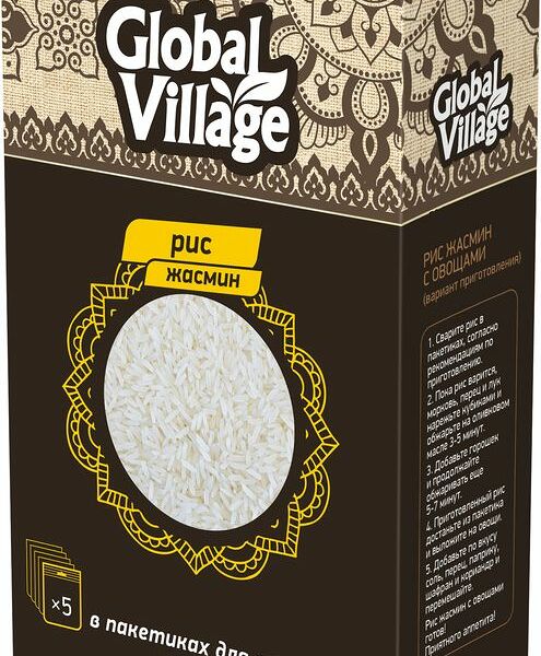 Рис Global Village Жасмин сорт первый 5х80г
