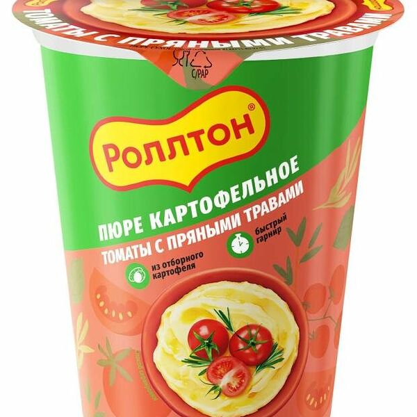 Пюре картофельное Роллтон Томаты с пряными травами 55 г