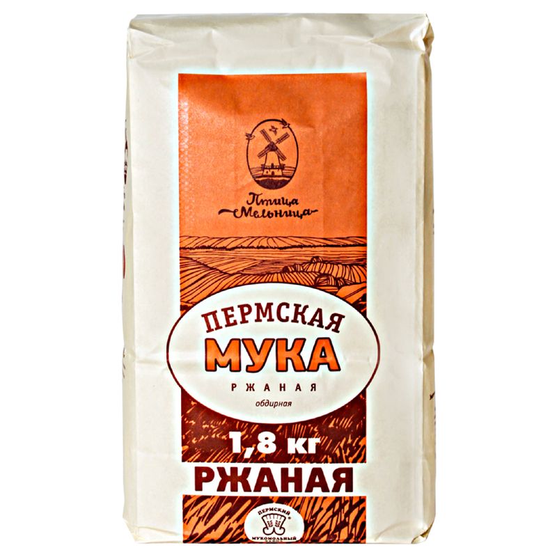 

Мука Птица-Мельница ржаная обдирная 1.8 кг