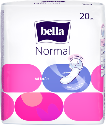 

Прокладки гигиенические Bella Normal softiplait 20 шт. дизайн упаковки в ассортименте