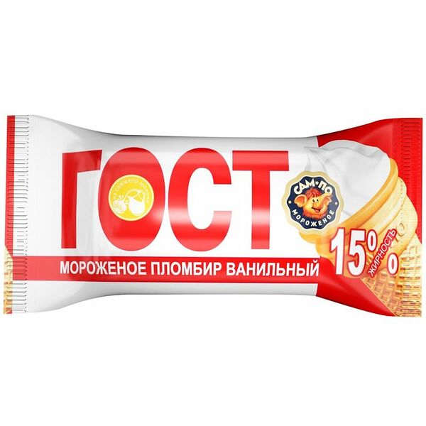Мороженое Сам-По пломбир ванильный ГОСТ, стаканчик