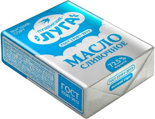 Масло сливочное Пущенские луга Крестьянское 72.5%