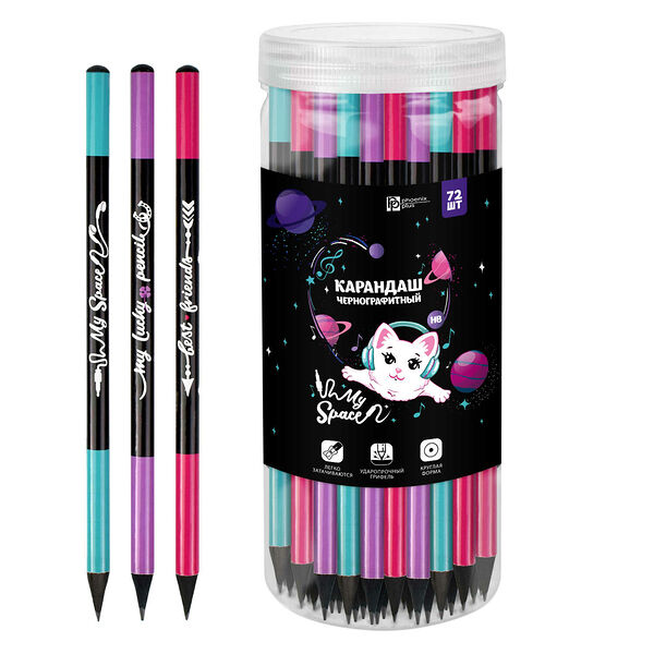 Карандаш чернографитный арт 57465 Надписи