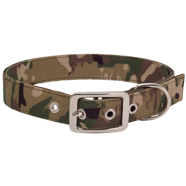 Ошейник для собак капроновый Камуфляж, зеленый, ширина 30 мм, обхват шеи 47-57 см