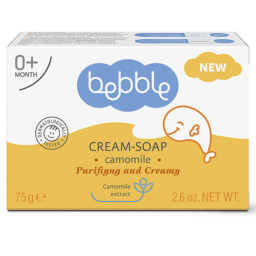 Крем-мыло детское Bebble ромашка твердое 0+ 75 г