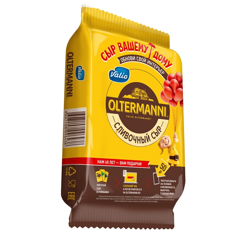 

Сыр полутвердый Oltermanni Valio Сливочный 45% 300 г