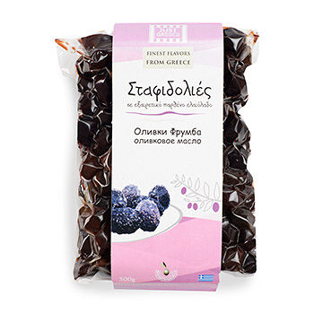 Оливки Just Greece Фрумба вяленые с косточкой, вакуумная упаковка