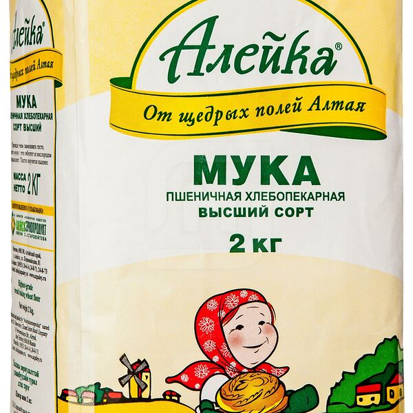 Мука Алейка пшеничная хлебопекарная высший сорт