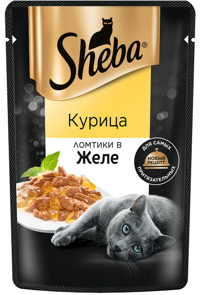 Sheba Ломтики в желе пауч для кошек Курица