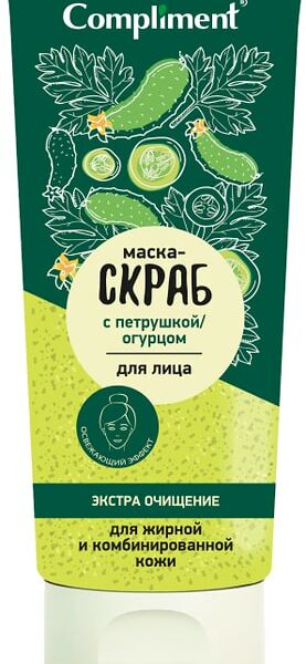 Маска-скраб для лица Сompliment Экстра очищение с петрушкой и огурцом 130мл