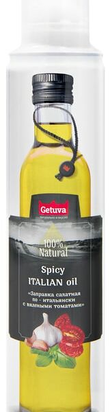 Масло подсолнечное Getuva Заправка по-итальянски с вялеными томатами 250мл
