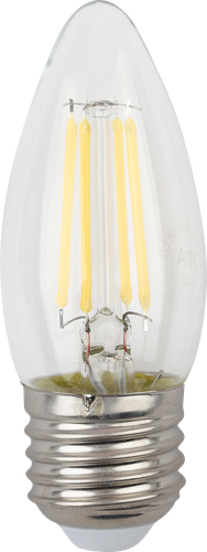 

Лампа светодиодная ЭРА F-LED B35-11W-827-E27, 11Вт, филамент, свеча, теплый белый свет, E27 Арт. Б0046986