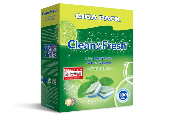 Таблетки для посудомоечных машин Clean&Fresh All in1 