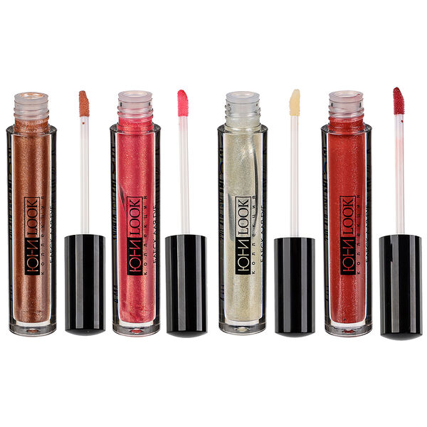 Юниlook блеск для губ сияющий 4 мл  бг-21 тон в ассортименте