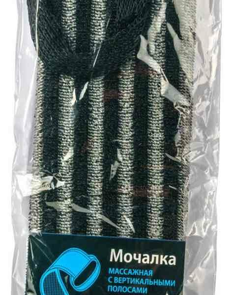 Мочалка массажная Man с вертикальными полосами Vival, цвета в ассортименте, 64-11х2 см