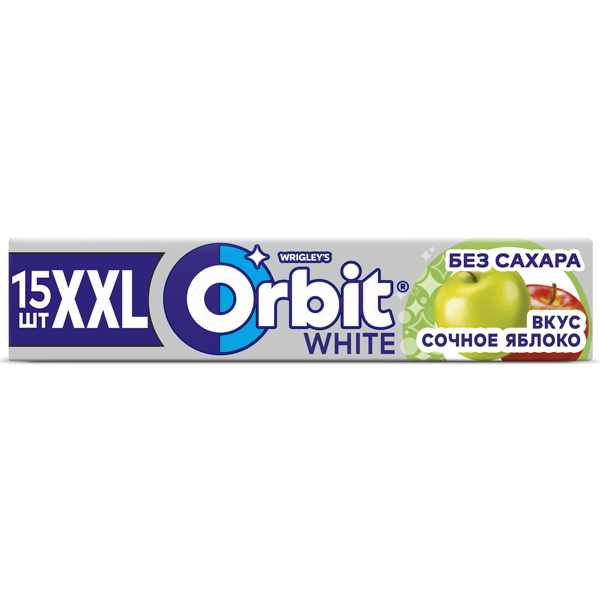 Жевательная резинка Orbit White XXL Сочное яблоко