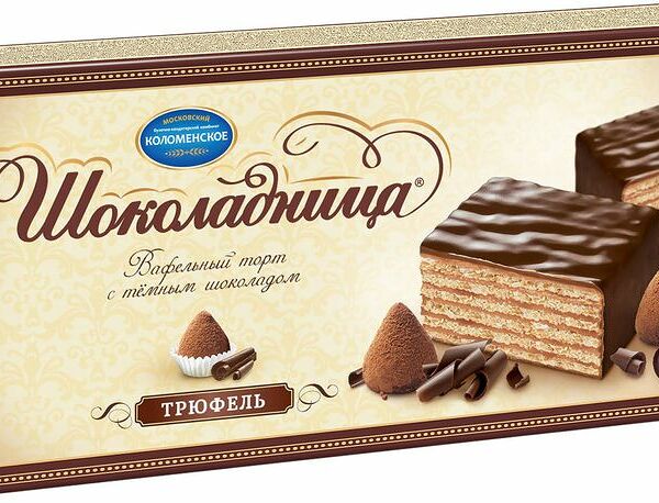 Торт вафельный Шоколадница Трюфель с тёмным шоколадом