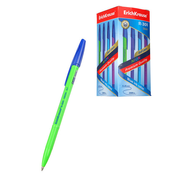 Erich krause ручка шариковая синяя, r-301 