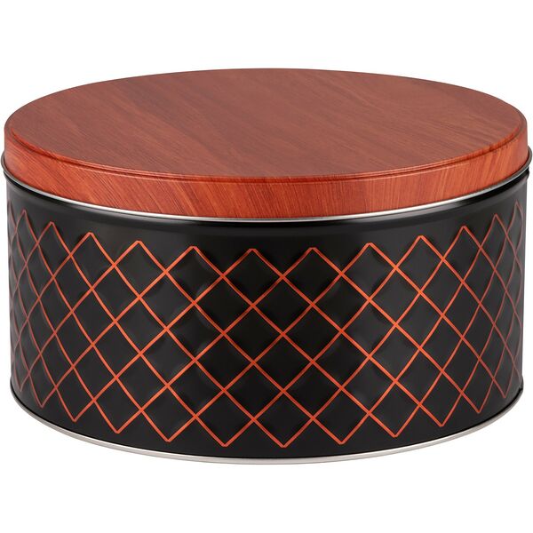 Банка для сыпучих продуктов Mallony Classico Nero, 3.2 л, круглая, металл