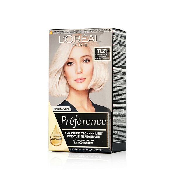 Краска для волос Loreal Paris recital Preference, оттенок 11.21 Ультраблонд холодный перламутровый