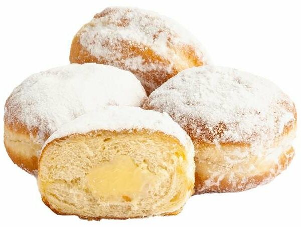 Пончики Ашан со сливочным кремом, 4х85 г