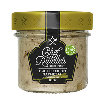 Риет Путина из икры трески с оливками и сыром пармезан