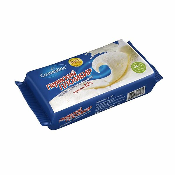 Мороженое Созвездие пломбир ванильный 12% 180 г