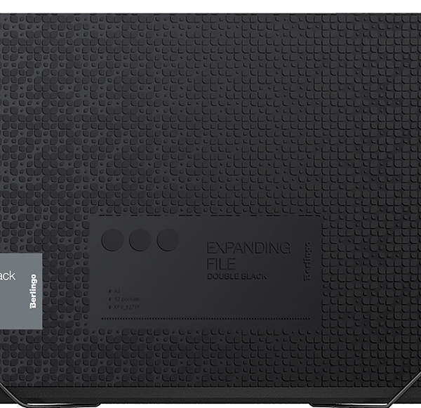 Папка Berlingo Double black А4 700 мкм 12 отделений