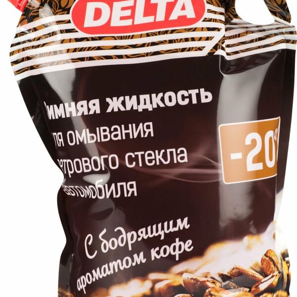 Жидкость для омывания ветрового стекла автомобиля зимняя Delta с ароматом кофе до -20°С, 3 л
