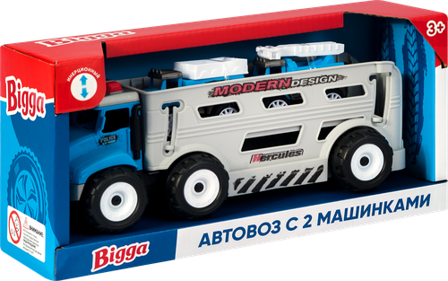 

Набор игровой Bigga Автовоз с 2 машинками инерционный