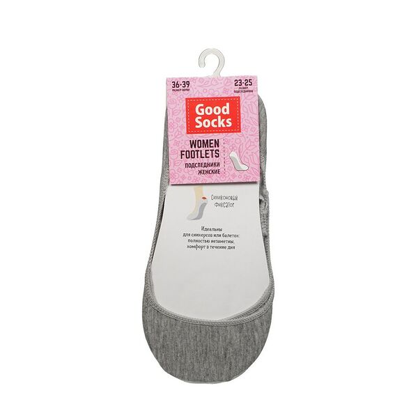 Подследники Good Socks Туфелька трикотажные, SS19/13-2, серые