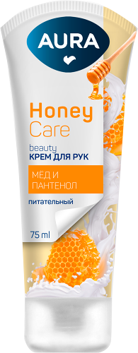 Крем для рук Aura Beauty Honey Care Мед и пантенол 75 мл