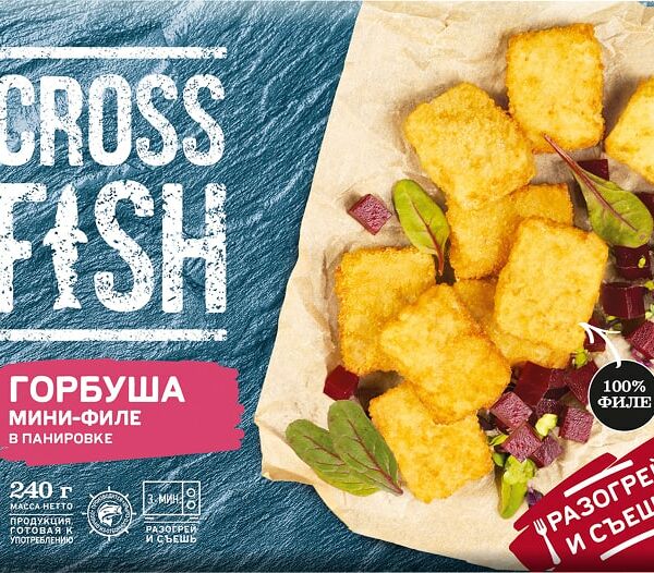Горбуша Cross Fish мини-филе в панировке 240г