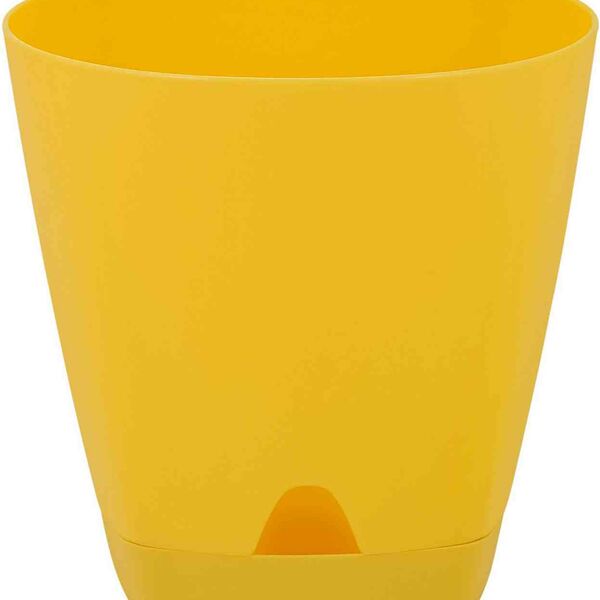 Горшок для цветов с подставкой InGreen Amsterdam цвет: спелая груша, 17х17х16.5 см, 2.5 л