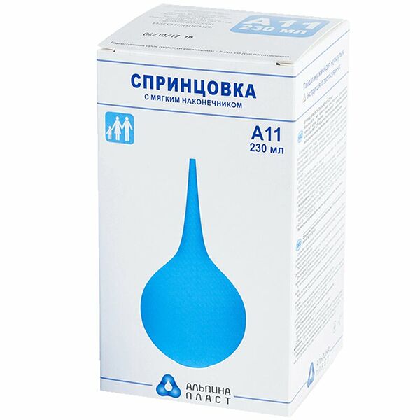 Спринцовка Альпина Пласт А11 с мягким наконечником 230 мл