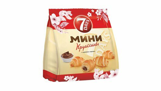 Мини-круассаны 7 DAYS с кремом какао, 265г