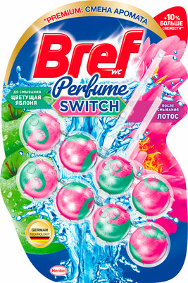Средство чистящее для унитаза Bref Perfume Switch Цветущая яблоня и Лотос 2шт*50